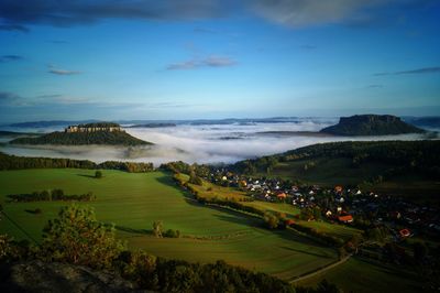 Scenic view of landscape against sky