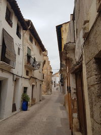 Narrow alley amidst buildings in city