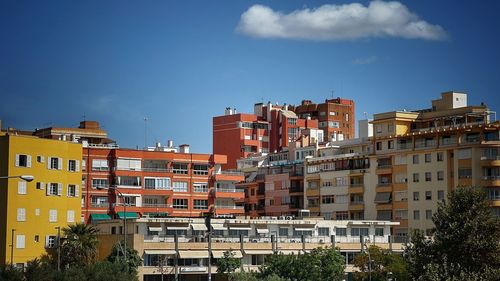 Buildings in city against sky