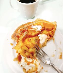 Close-up of served food on table