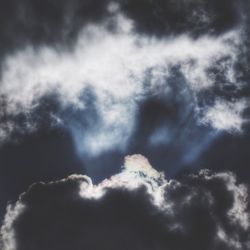 Low angle view of cloudy sky