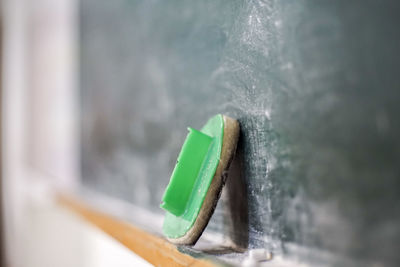 Close-up of water drops on white wall