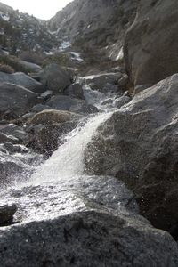 Scenic view of waterfall