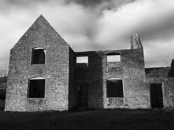 Exterior of old building against sky