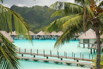 Resort in bora bora. society islands. french polynesia