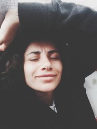 Close-up portrait of smiling mid adult man