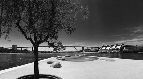 Swimming pool against sky