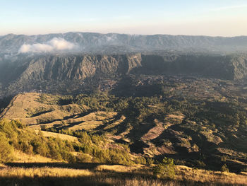 Aerial view of landscape against sky