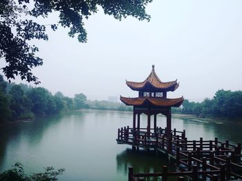 View of a temple with trees in background