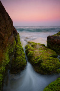 Rock formations in sea