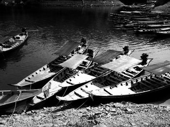 Boats in lake