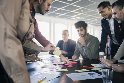 Group of business people during meeting in office