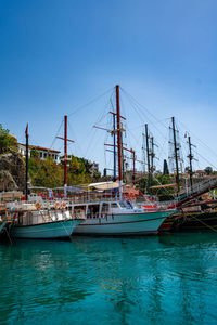 Boats in harbor