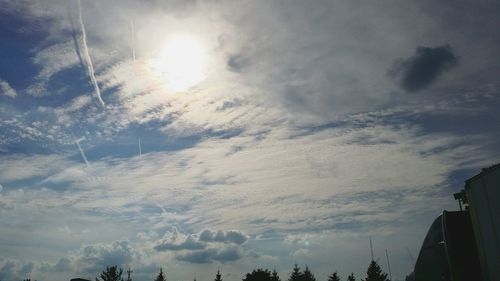 Low angle view of cloudy sky