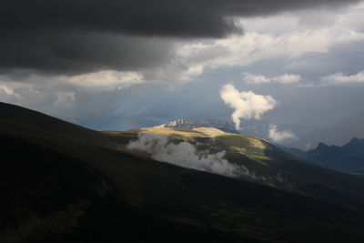 Panoramic view of the mountains of the monte perdido national park