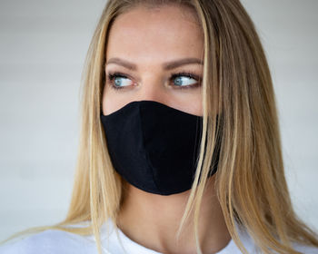 Close-up portrait of a beautiful young woman