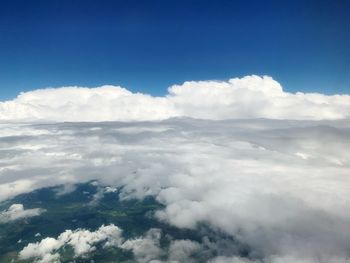 Aerial view of clouds in sky