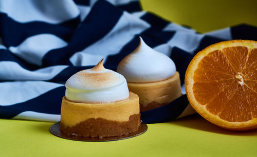 Close-up of cake on table