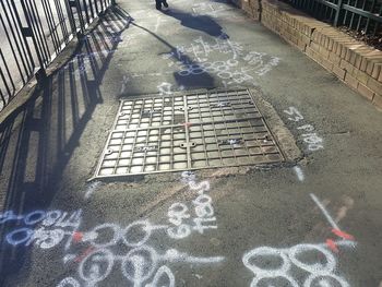 High angle view of street