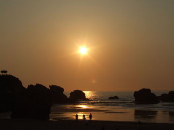 Scenic view of sea during sunset