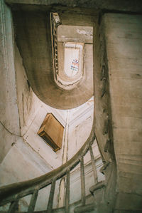 Directly below shot of steps in building