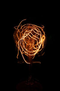 Light painting at night