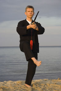 Man standing on beach