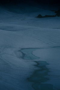 Scenic view of snow covered land