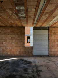 Interior of abandoned building