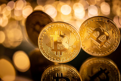 Close-up of illuminated text