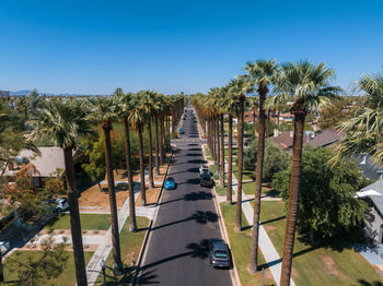 High angle view of city