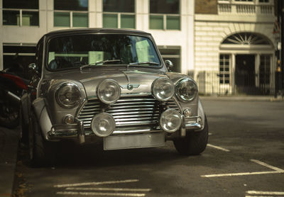 Vintage car on street