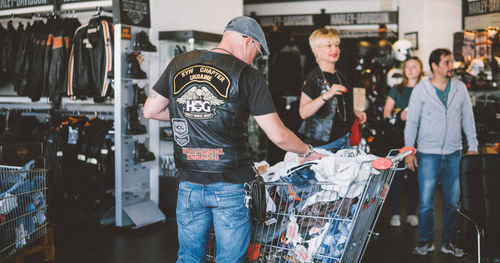 People standing at store