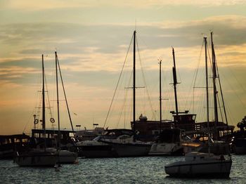 Boats sailing in sea