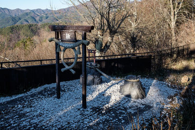 Built structure in winter