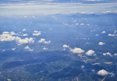 High angle view of sea against sky