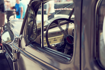 Close-up of vintage car