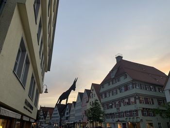 Low angle view of buildings against sky