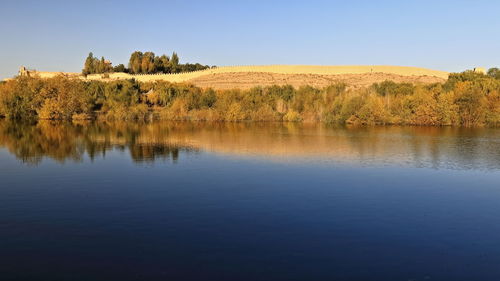 0720 nine eye spring-jiuyanquan lake reflects jiayu pass fort wall. china great wall-jiayuguan-gansu