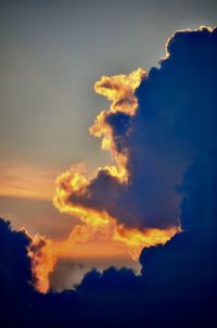 Low angle view of sky during sunset