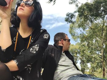 Young couple in sunglasses