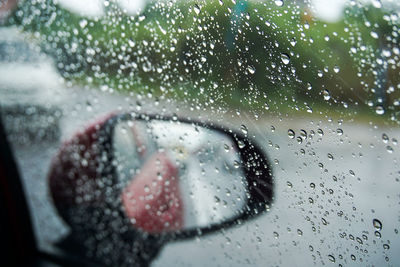 Raindrops on glass window