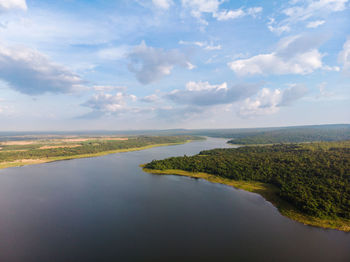 Scenic view of land against sky