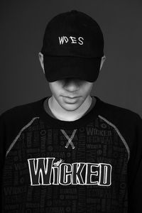 Full length of man with text