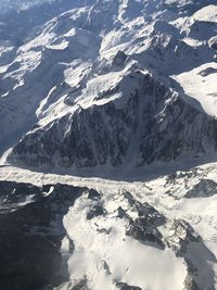 Scenic view of snowcapped mountains