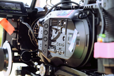 Close-up of camera