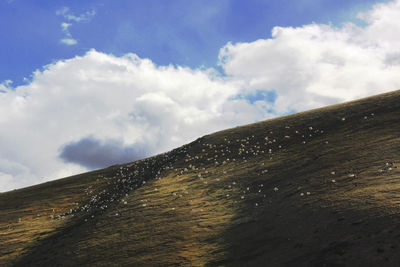 Low angle view of mountain against sky