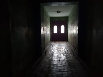 Empty corridor in abandoned building