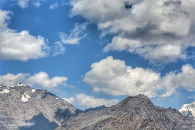 Low angle view of mountain against sky