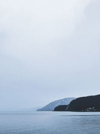 Scenic view of lake against clear sky